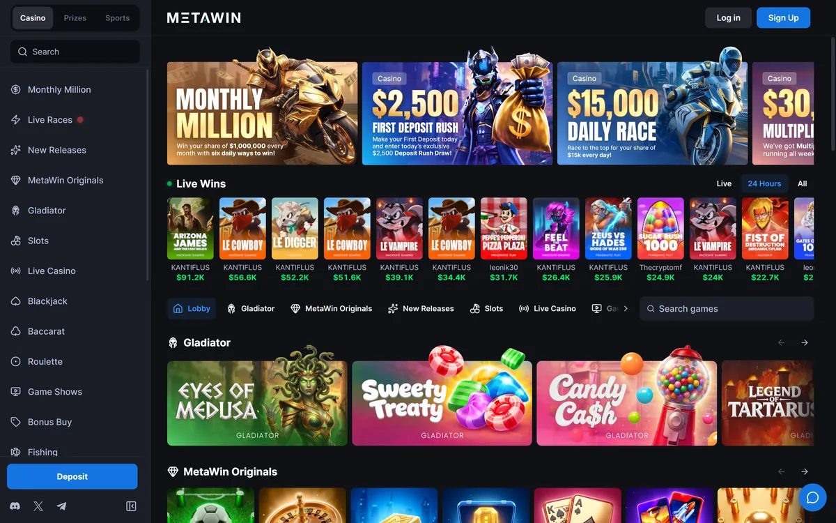 Metawin home page